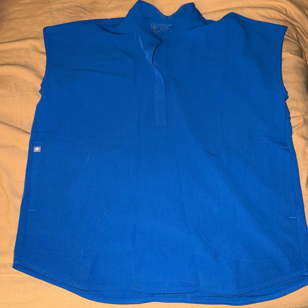 Figs Royal Blue Technical Top